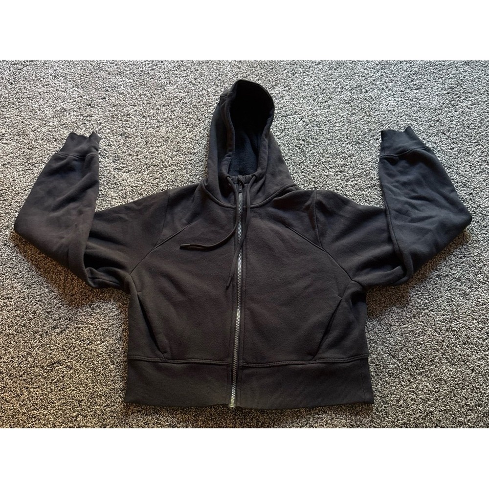 All in Motion Women's Black Cropped Full Zip Hoodie Size Medium